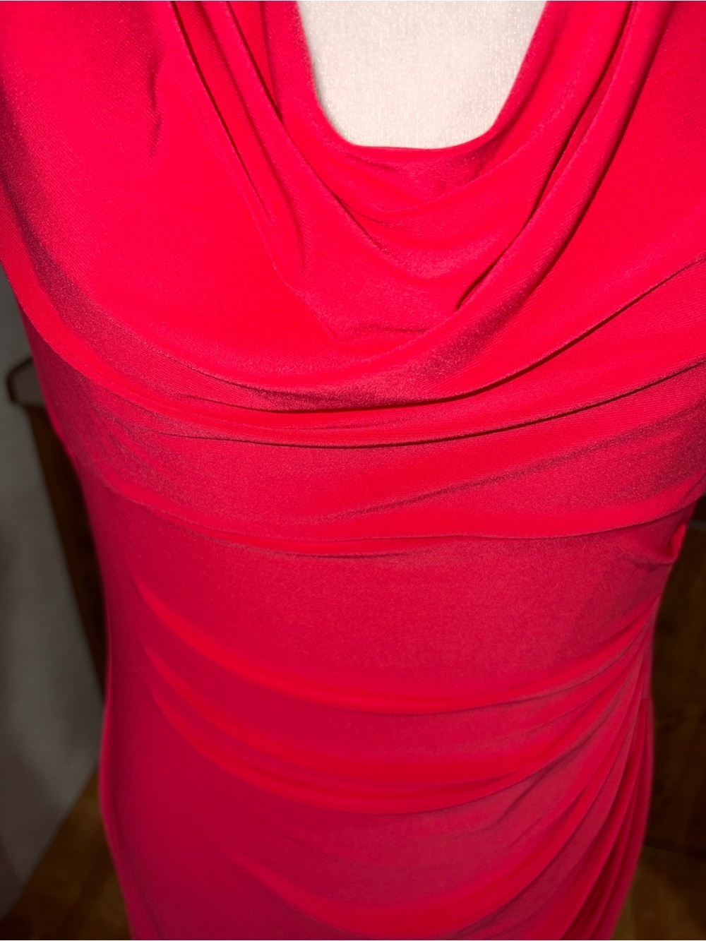 Lauren Ralph Lauren size 10 red sleeveless fully lined ruched waist dress - Picture 2 of 5